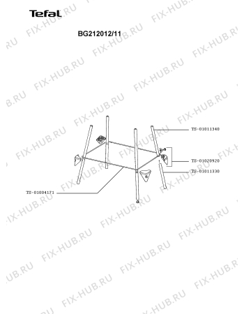 Взрыв-схема гриля Tefal BG212012/11 - Схема узла HP003310.1P2