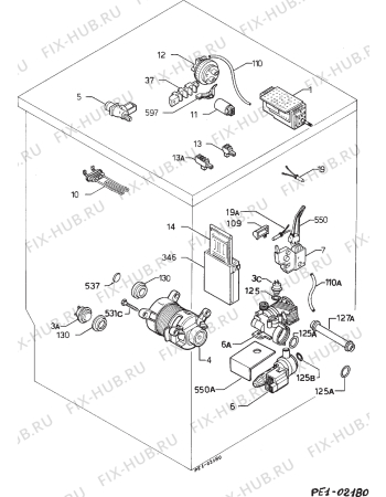 Взрыв-схема стиральной машины Zanussi FJ1224W - Схема узла Electrical equipment 268