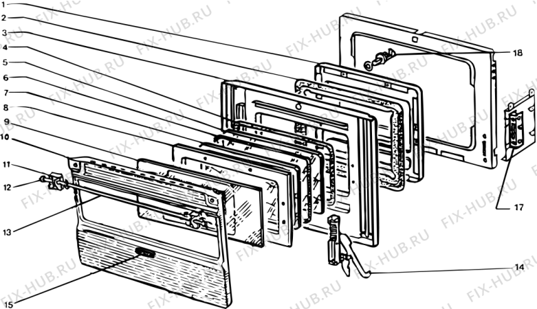 Схема №5 CTA06CEFR (F013998) с изображением Запчасть для плиты (духовки) Indesit C00133579