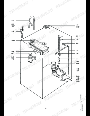 Взрыв-схема стиральной машины Fors WA1200 - Схема узла Hydraulic System 272