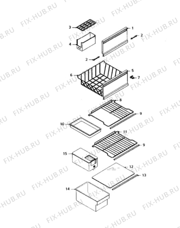 Взрыв-схема холодильника Electrolux TR926A - Схема узла Furniture