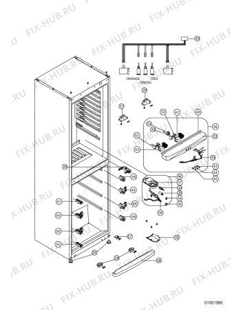 Схема №8 ARC 5390 с изображением Элемент корпуса для холодильника Whirlpool 480188800118