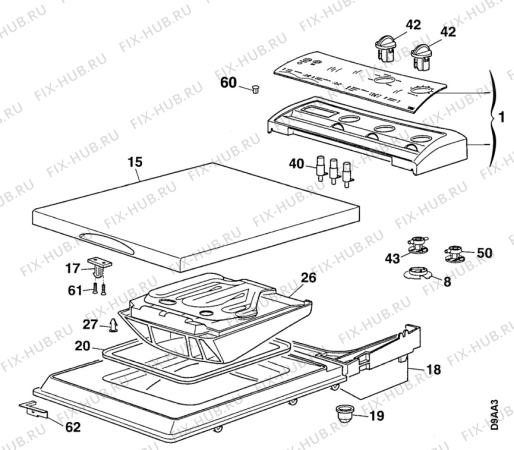 Взрыв-схема стиральной машины Electrolux EW923T - Схема узла Top