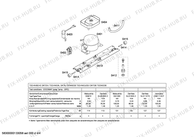 Взрыв-схема холодильника Bosch KGN36X15 - Схема узла 04