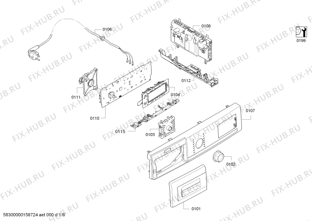 Схема №6 WT48Y701 iQ800 selfCleaning Condenser с изображением Элемент корпуса Bosch 00707070
