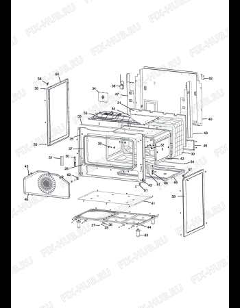 Схема №3 PEMR 965 A с изображением Запчасть для плиты (духовки) DELONGHI 063131