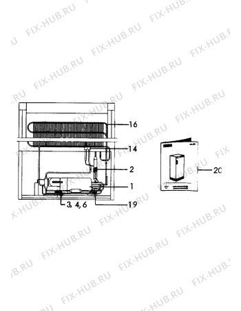 Взрыв-схема холодильника Electrolux TF1158R - Схема узла Cooling system 017