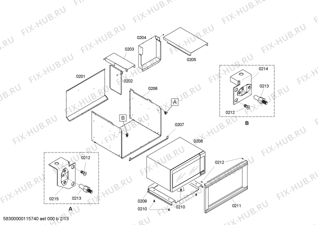 Схема №13 SEM302BS с изображением Декоративная рамка для плиты (духовки) Bosch 00143592