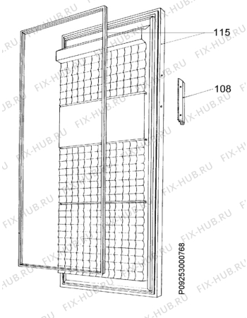 Взрыв-схема холодильника Zanussi ZVF230M - Схема узла Door 003