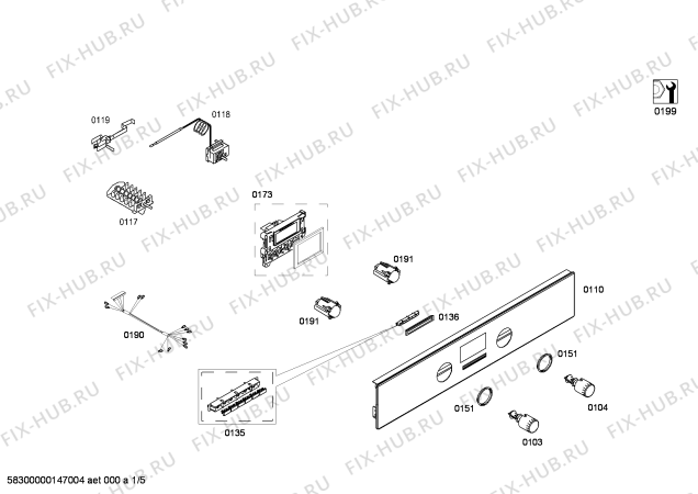 Схема №4 3HB518X с изображением Переключатель режимов для плиты (духовки) Bosch 00622434