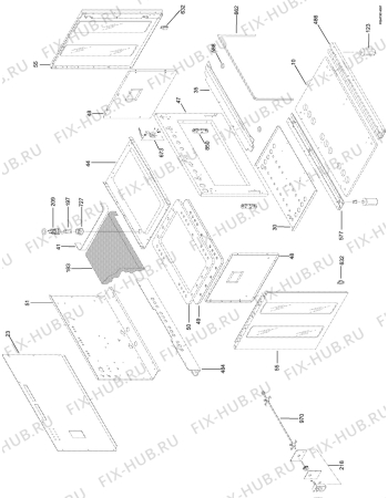 Взрыв-схема плиты (духовки) Zanussi ZX9650IC - Схема узла Section 2