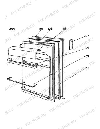 Взрыв-схема холодильника Acec RFT1513 - Схема узла Door 003