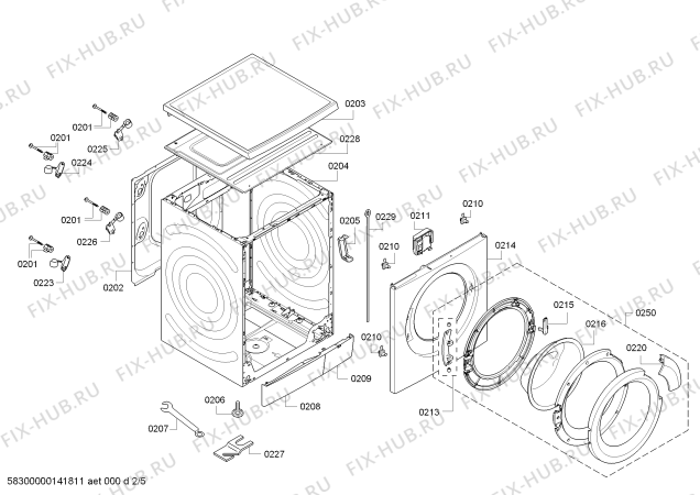 Схема №5 WAS24742CH Logixx8 VarioPefect с изображением Панель управления для стиралки Bosch 00678538