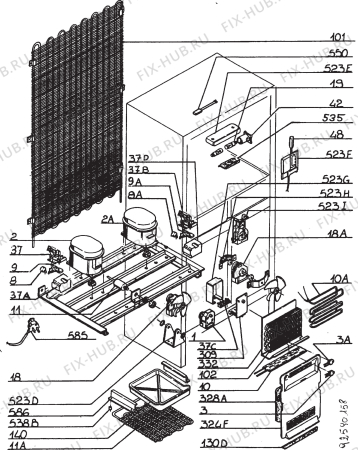 Взрыв-схема стиральной машины Rex RI5004NFE - Схема узла Section 3