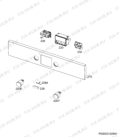 Взрыв-схема плиты (духовки) Zanussi ZOP37902XU - Схема узла Command panel 037