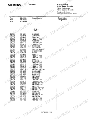 Схема №15 FM713V1 с изображением Инструкция по эксплуатации для видеоэлектроники Siemens 00530853