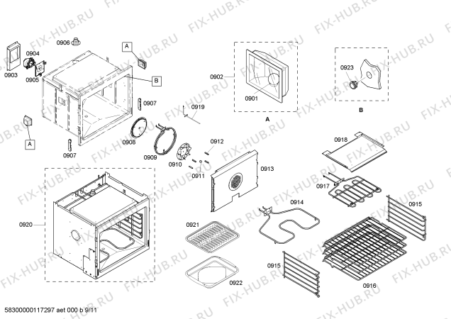 Схема №10 SCD272ZS с изображением Крепежный набор для плиты (духовки) Bosch 00490523
