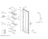 Схема №6 KAD62A71 с изображением Дверь для холодильной камеры Bosch 00710368