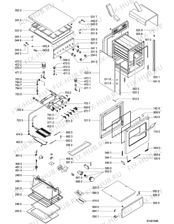 Схема №1 CGA 645 BL с изображением Корпусная деталь для холодильника Whirlpool 481245319616