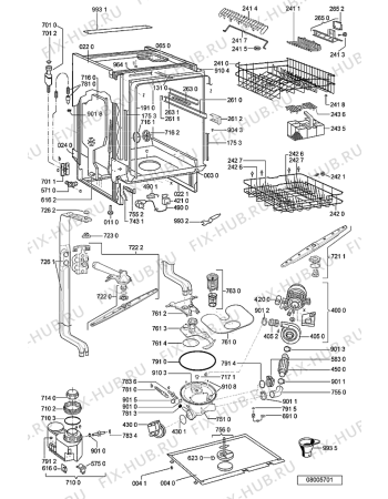 Схема №2 GSUK 4584/1 BR с изображением Панель для посудомойки Whirlpool 481245373464