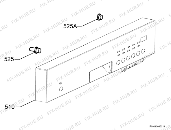 Взрыв-схема посудомоечной машины Rex Electrolux TP9452X - Схема узла Command panel 037