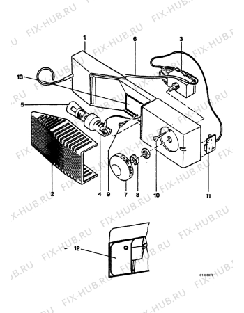 Взрыв-схема холодильника Electrolux EK138N/R - Схема узла Thermostat