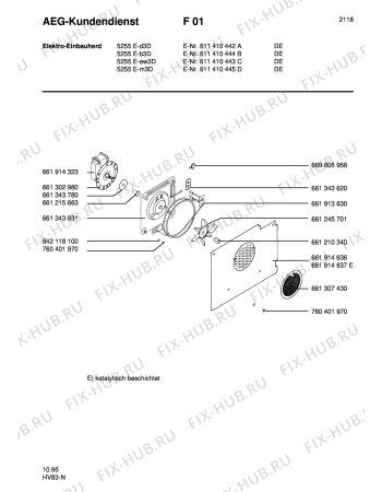 Взрыв-схема плиты (духовки) Aeg COMP. 5255E-M3D - Схема узла Section4