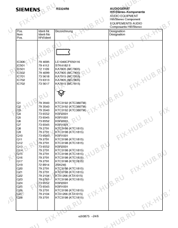 Схема №21 RS324R6 с изображением Сервисная инструкция для аудиотехники Siemens 00535569