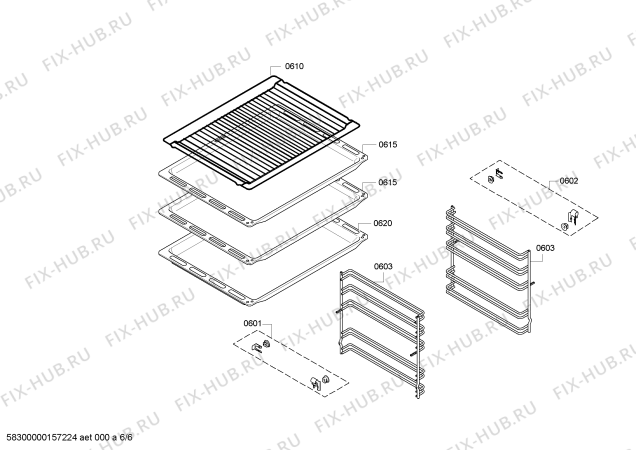 Схема №5 HBA73B530 с изображением Панель управления для плиты (духовки) Bosch 00705027