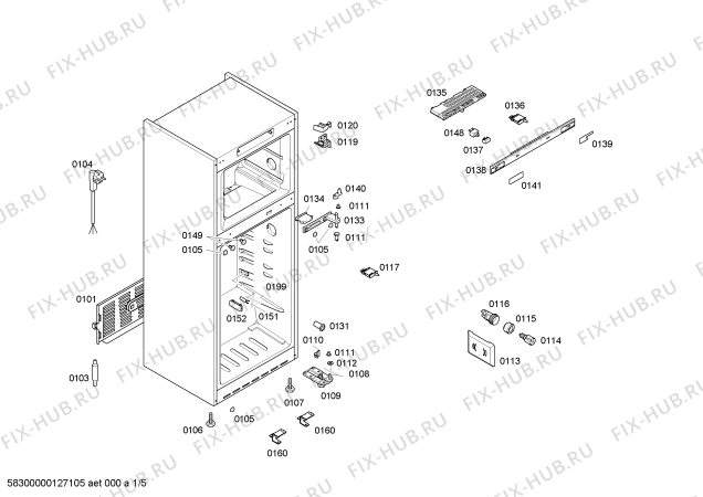 Схема №4 3FFB3620 с изображением Шарнир для холодильника Bosch 00424824