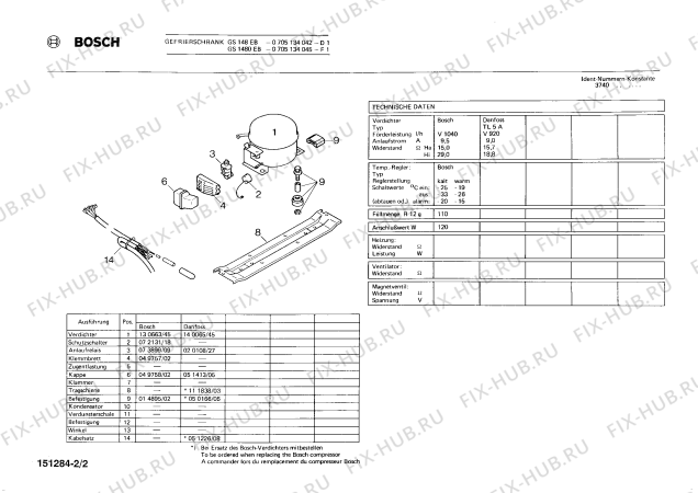 Схема №2 0705134067 GS148EB с изображением Клапан для холодильника Bosch 00110858