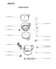 Схема №1 F2307010/1P0 с изображением Запчасть для электропароварки Krups FS-9100015225