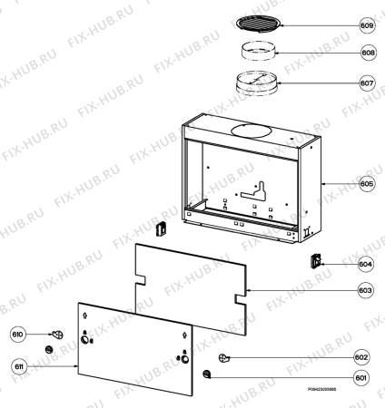 Взрыв-схема вытяжки Electrolux EFP60033X - Схема узла Section 5