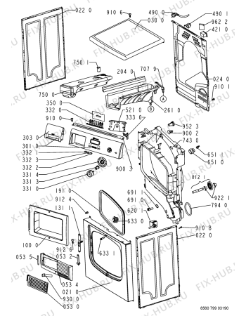 Схема №1 KYML 8510 с изображением Кнопка Whirlpool 480112100217