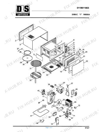 Схема №1 MW 605 Nero с изображением Трансформатор для свч печи DELONGHI 5119102900