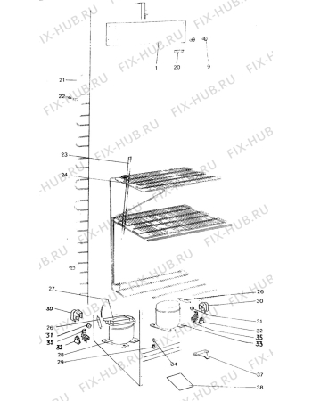 Взрыв-схема холодильника Elektro Helios FK3430N - Схема узла C10 Cold, users manual