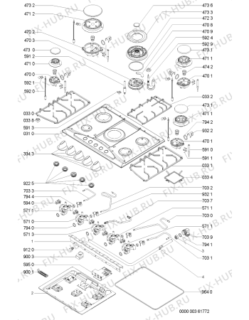 Схема №1 AKM 373/IX с изображением Перекрытие для электропечи Whirlpool 481936058735