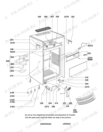 Взрыв-схема холодильника Electrolux RH455D - Схема узла Housing 001