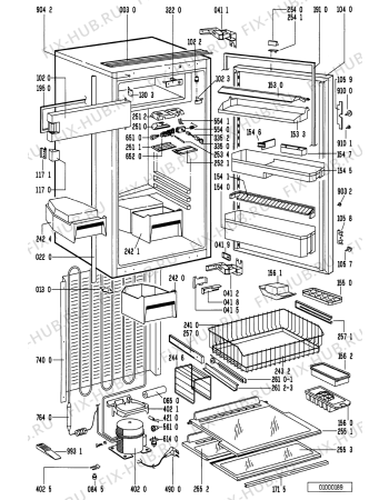 Схема №1 KREC 1745/2 AF с изображением Поверхность для холодильника Whirlpool 481241848046