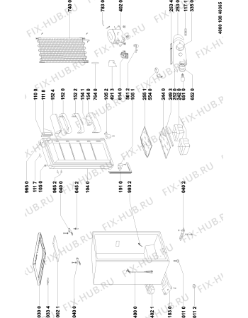 Схема №1 WMT602 с изображением Криостат для холодильной камеры Whirlpool 481010615119