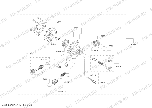 Взрыв-схема водонагревателя Bosch WR11G23 - Схема узла 05