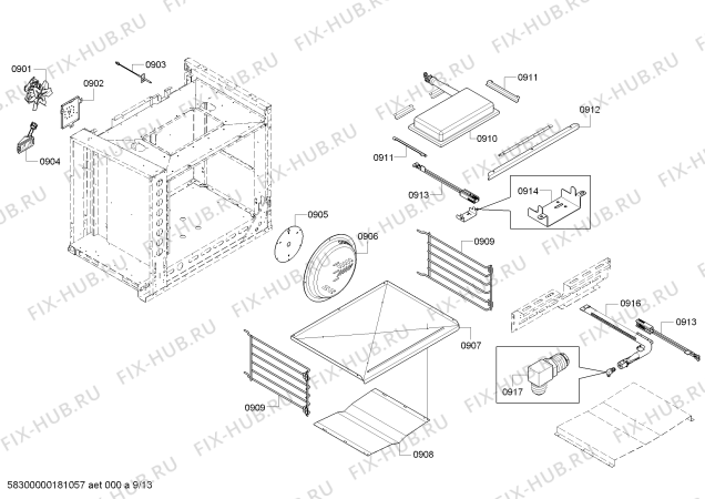 Схема №9 PRD486NLHC с изображением Панель для плиты (духовки) Bosch 00713422