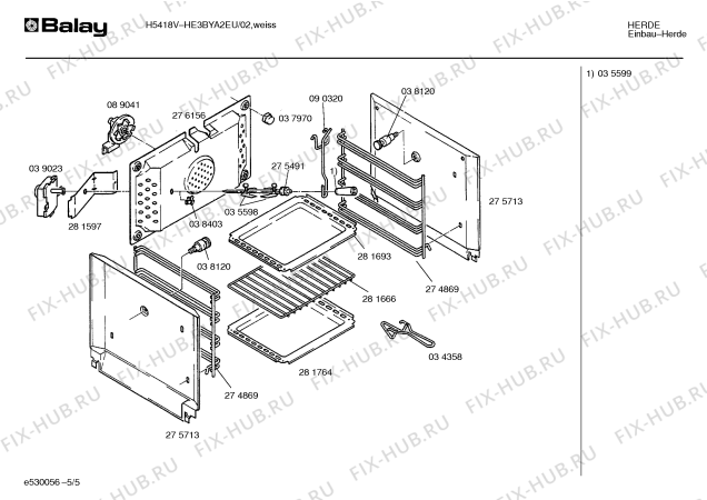 Схема №3 H5618 с изображением Панель для плиты (духовки) Bosch 00280482