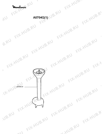 Взрыв-схема блендера (миксера) Moulinex A0704G(1) - Схема узла AP000807.4P2