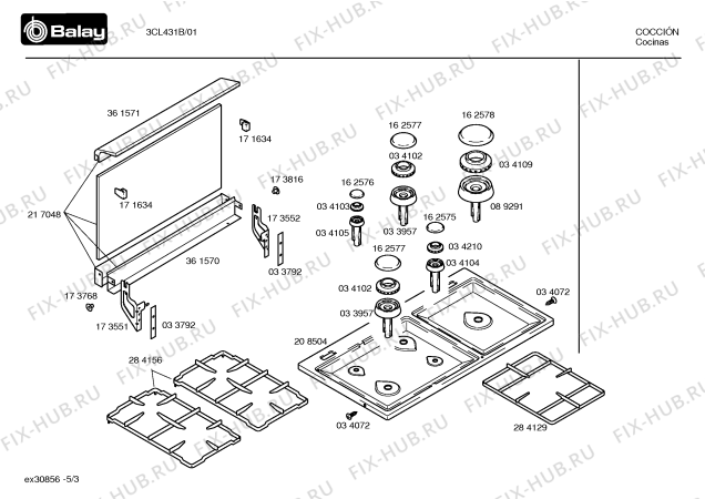 Схема №4 3CL431B с изображением Панель для духового шкафа Bosch 00217029