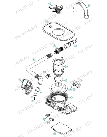 Взрыв-схема посудомоечной машины Asko D5900 XL SE   -vit (339049, DW70.C) - Схема узла 04