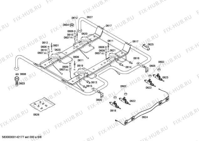 Схема №6 FRM5500 с изображением Изоляция для плиты (духовки) Bosch 00683946