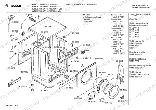 Схема №3 WFK5730 с изображением Панель управления для стиралки Bosch 00285859