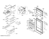 Схема №3 P1KNT4020B с изображением Дверь для холодильной камеры Bosch 00248957