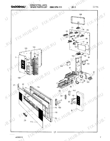 Взрыв-схема плиты (духовки) Gaggenau EBS375111 - Схема узла 07